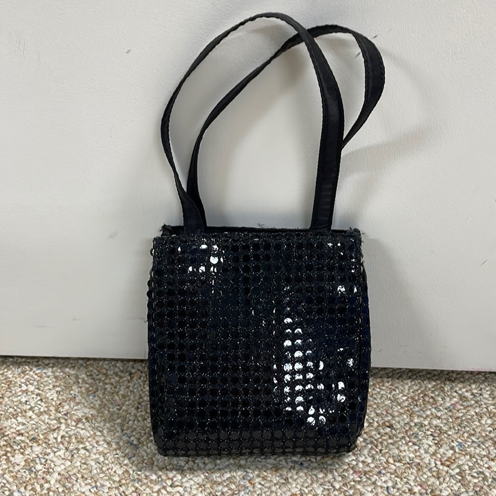 Black sequin mini bag